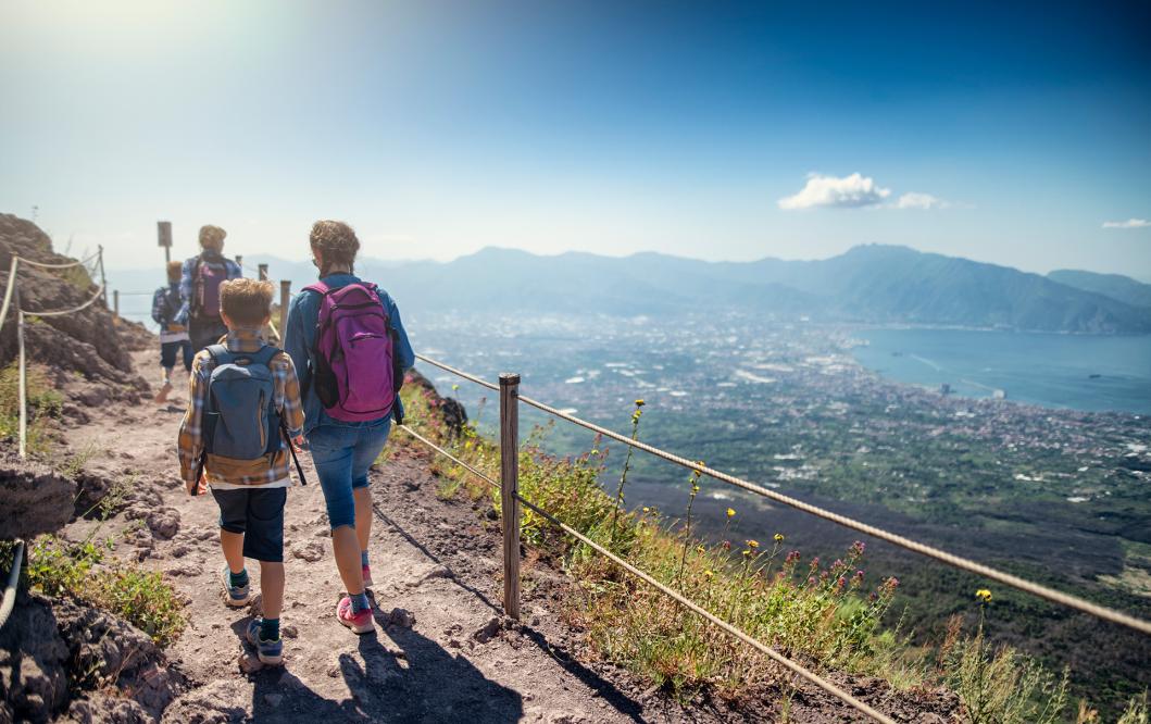 Excursion to Mount Vesuvius and visit to a local winery